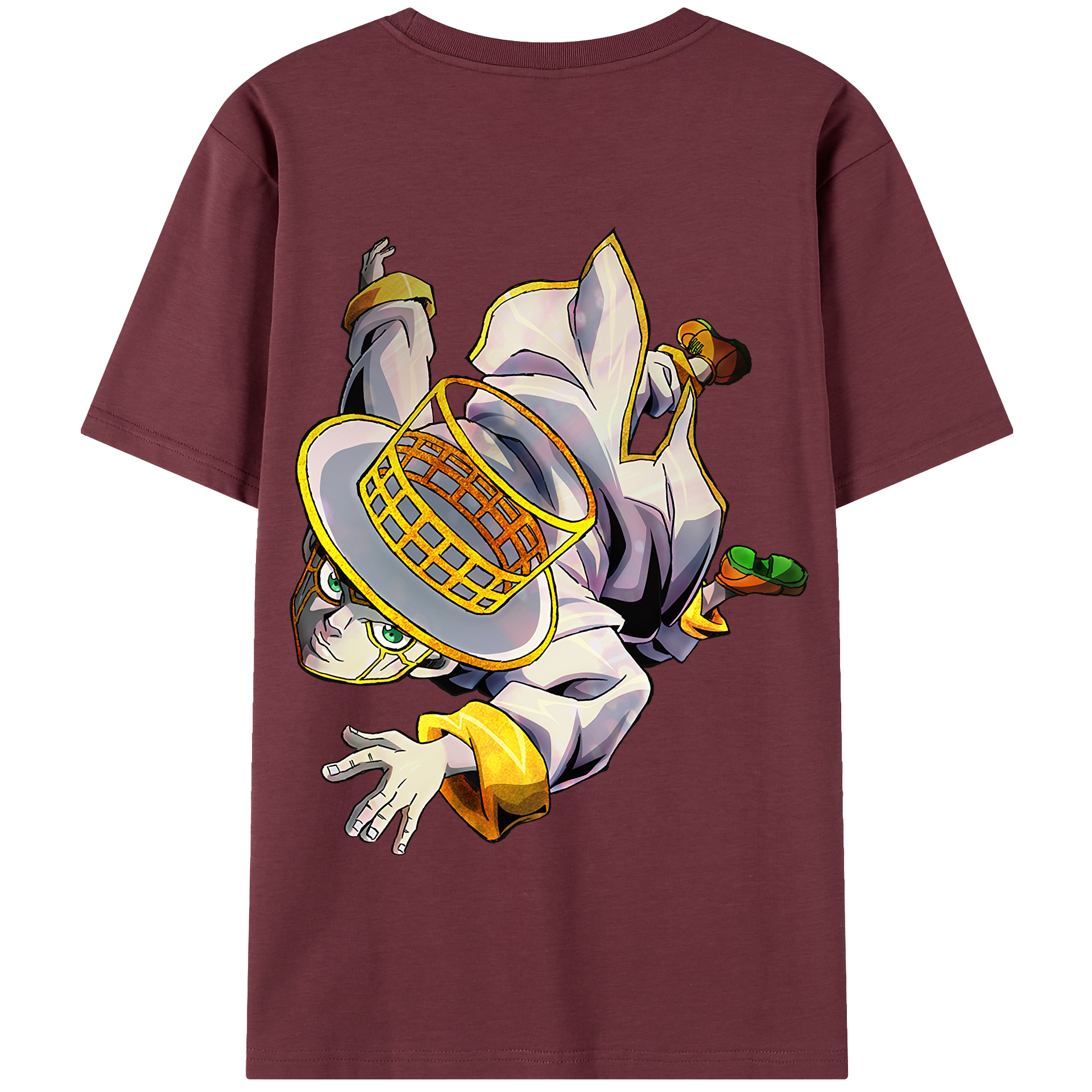 （画像用） ジョジョの奇妙な冒険 岸辺 露伴（きしべ ろはん） JoJo's Bizarre Adventure Rohan Kishibe 綿100％半袖Tシャツ（背面プリント）